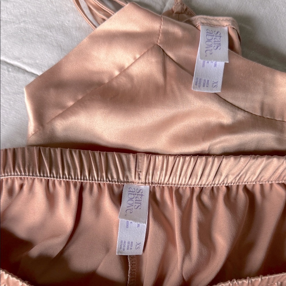 Satin Pajama Set in Blush by Stars Above - Picture 3 of 7